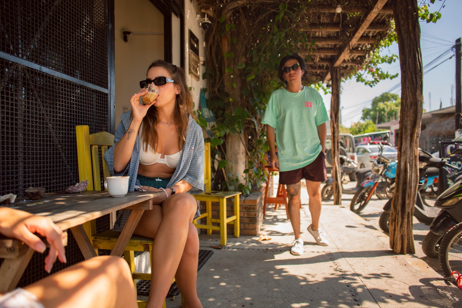 Vista de la cafeteria Puerto Dreams en Puerto Escondido