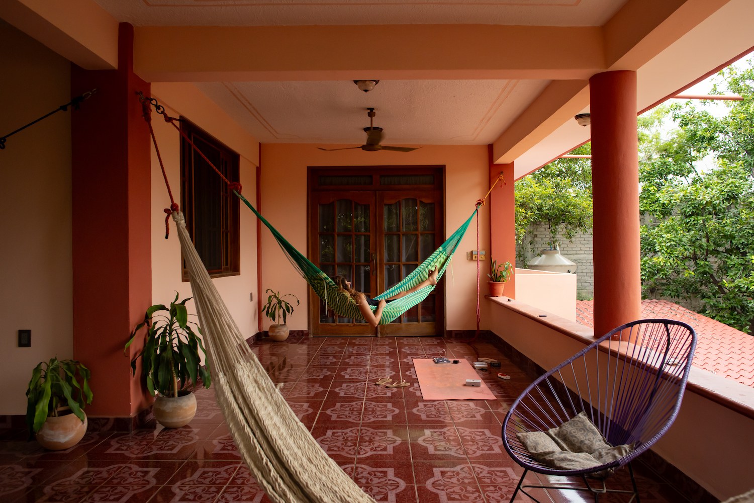Ambiente de La Casona Hostel en Puerto Escondido