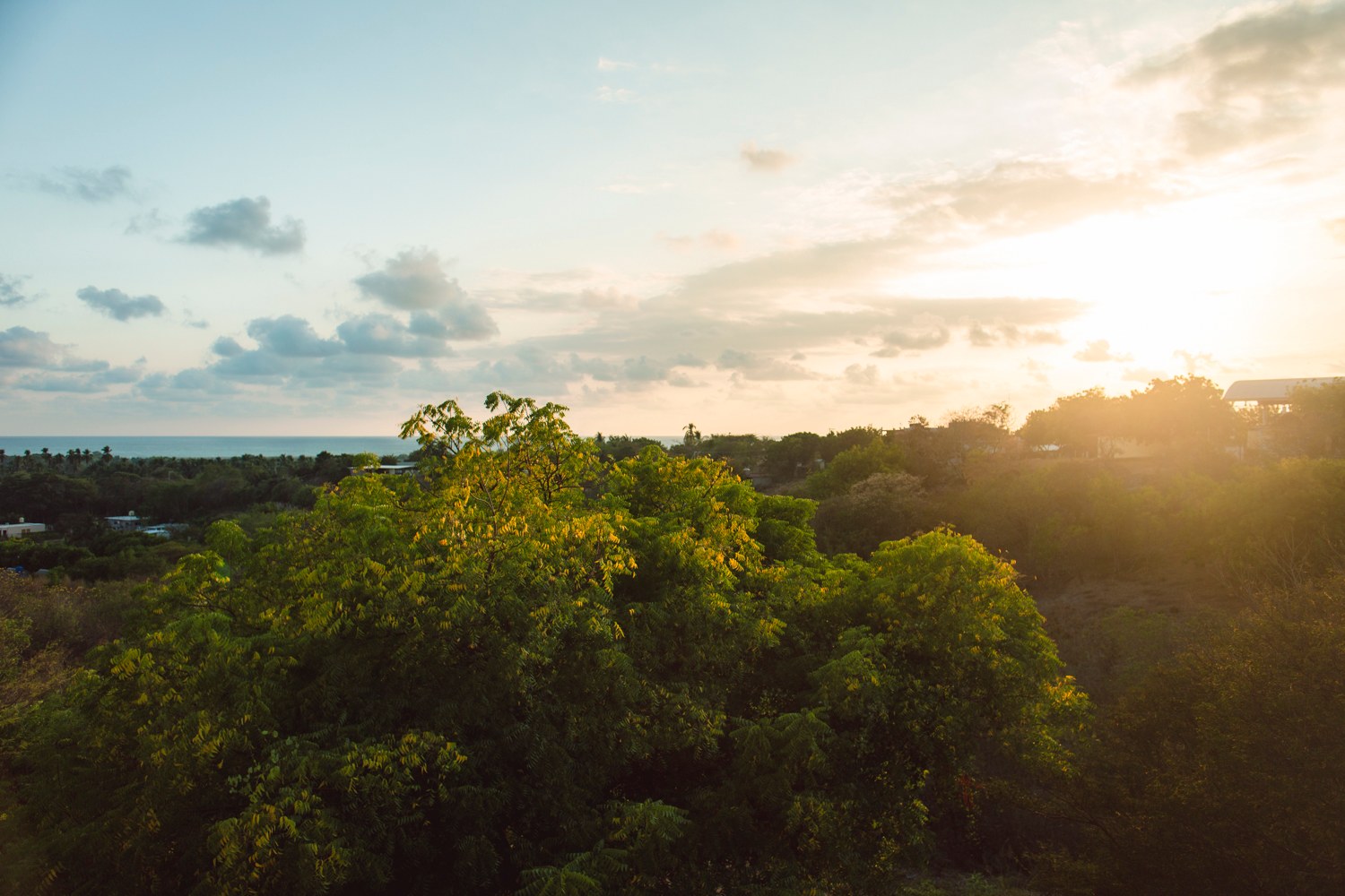 Puerto Escondido coastline view from terrace