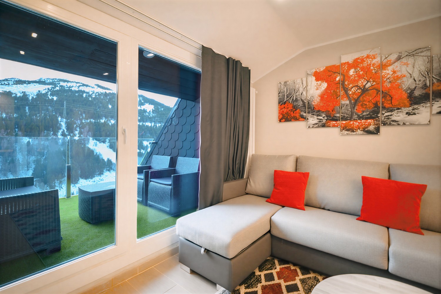 Apartamento de 1 habitación con terraza en Bordes de Envalira